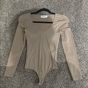 House of CB Beige Long Sleeve Bodysuit